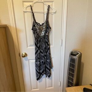 VENUS Black and White Beaded Dress